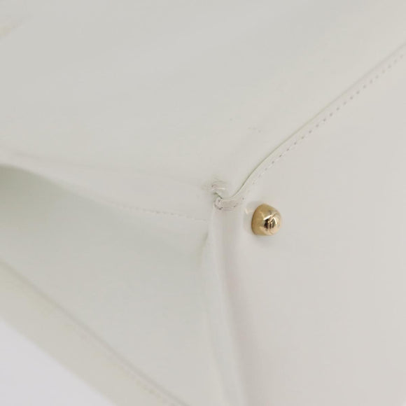 GUCCI Hand Bag Patent leather White Gold 000 2404 0503 Auth ep15939