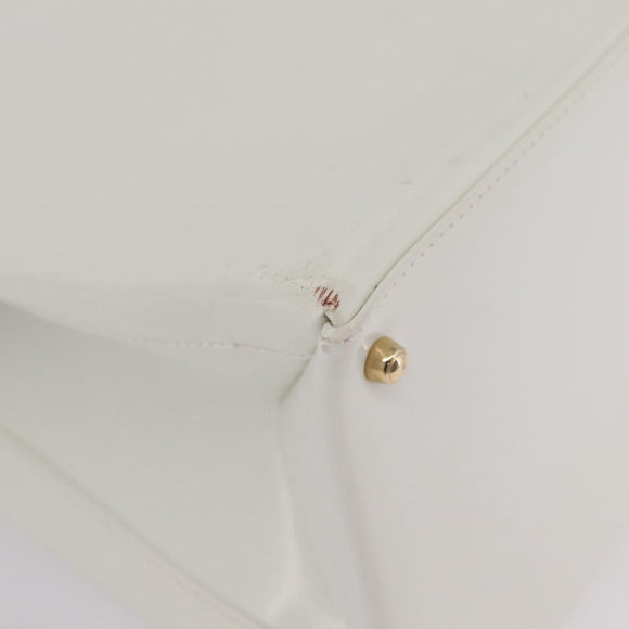 GUCCI Hand Bag Patent leather White Gold 000 2404 0503 Auth ep15939