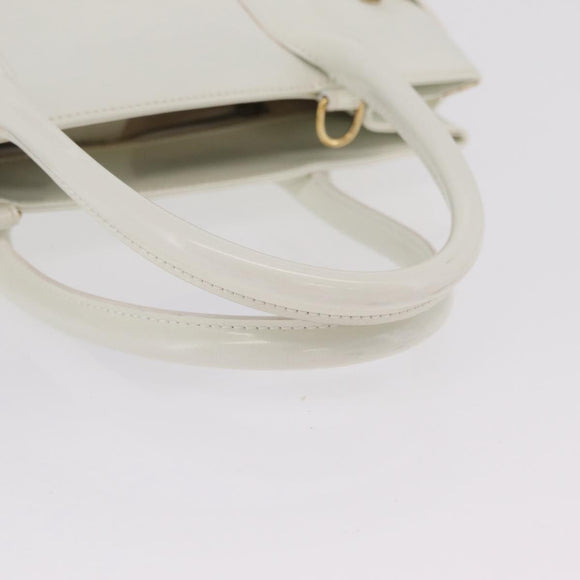 GUCCI Hand Bag Patent leather White Gold 000 2404 0503 Auth ep15939