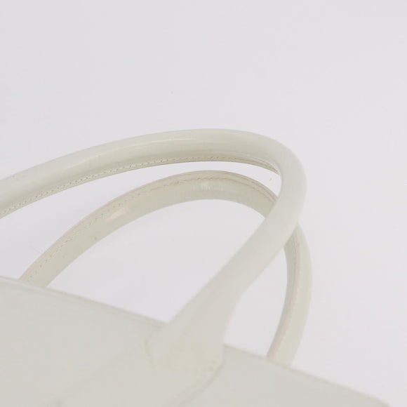 GUCCI Hand Bag Patent leather White Gold 000 2404 0503 Auth ep15939
