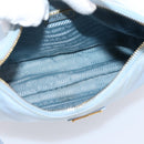 PRADA Hand Bag Nylon Light Blue Gold Auth ep15940A-20
