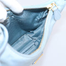 PRADA Hand Bag Nylon Light Blue Gold Auth ep15940A-21