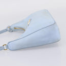PRADA Hand Bag Nylon Light Blue Gold Auth ep15940A-4