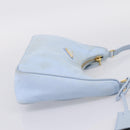 PRADA Hand Bag Nylon Light Blue Gold Auth ep15940A-5