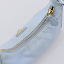 PRADA Hand Bag Nylon Light Blue Gold Auth ep15940A-6