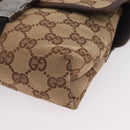 GUCCI GG Canvas Waist bag Beige Silver 131236 Auth ep15942-16