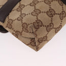 GUCCI GG Canvas Waist bag Beige Silver 131236 Auth ep15942-17