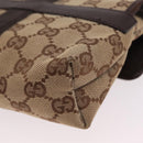 GUCCI GG Canvas Waist bag Beige Silver 131236 Auth ep15942-18