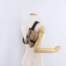 GUCCI GG Canvas Waist bag Beige Silver 131236 Auth ep15942-26
