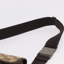 GUCCI GG Canvas Waist bag Beige Silver 131236 Auth ep15942-14