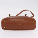 GUCCI Bamboo Hand Bag Leather 2way Brown Gold 000 1274 0290 Auth ep15945-6