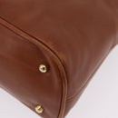 GUCCI Bamboo Hand Bag Leather 2way Brown Gold 000 1274 0290 Auth ep15945-17