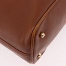 GUCCI Bamboo Hand Bag Leather 2way Brown Gold 000 1274 0290 Auth ep15945-18