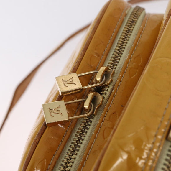 LOUIS VUITTON Monogram Vernis Wooster Bag Lime Yellow M91075 LV Auth ep15950