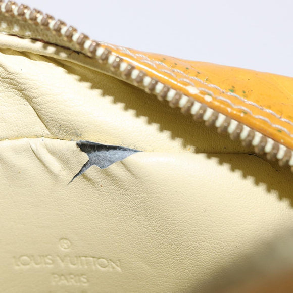 LOUIS VUITTON Monogram Vernis Wooster Bag Lime Yellow M91075 LV Auth ep15950