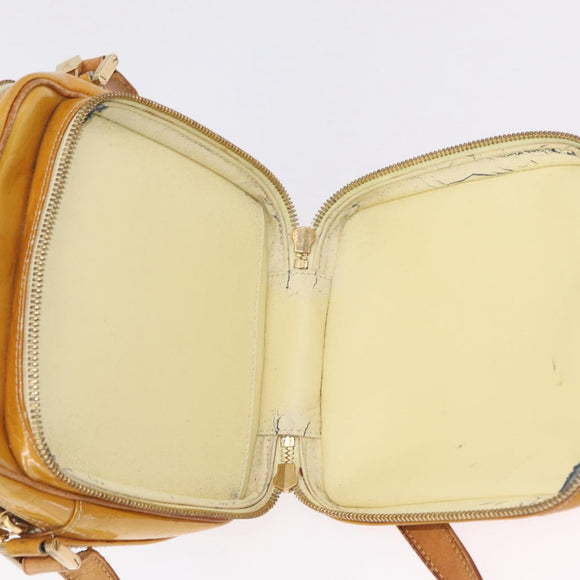 LOUIS VUITTON Monogram Vernis Wooster Bag Lime Yellow M91075 LV Auth ep15950