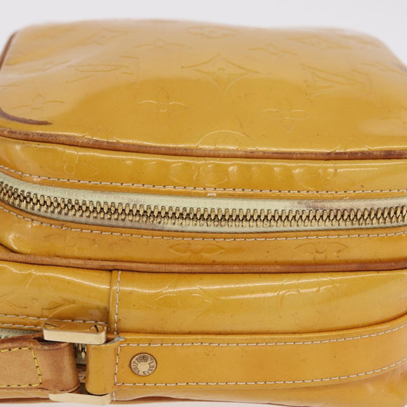 LOUIS VUITTON Monogram Vernis Wooster Bag Lime Yellow M91075 LV Auth ep15950