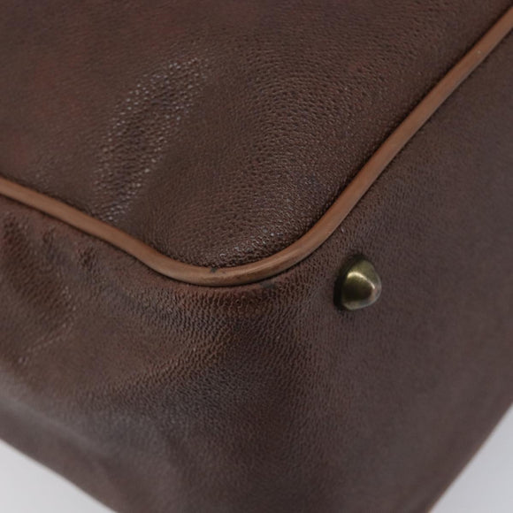 Burberrys Shoulder Bag Leather Brown Gold Auth ep15952