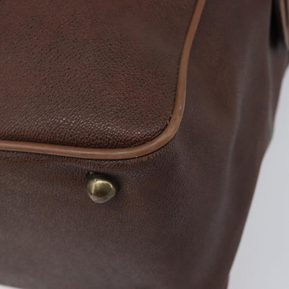 Burberrys Shoulder Bag Leather Brown Gold Auth ep15952