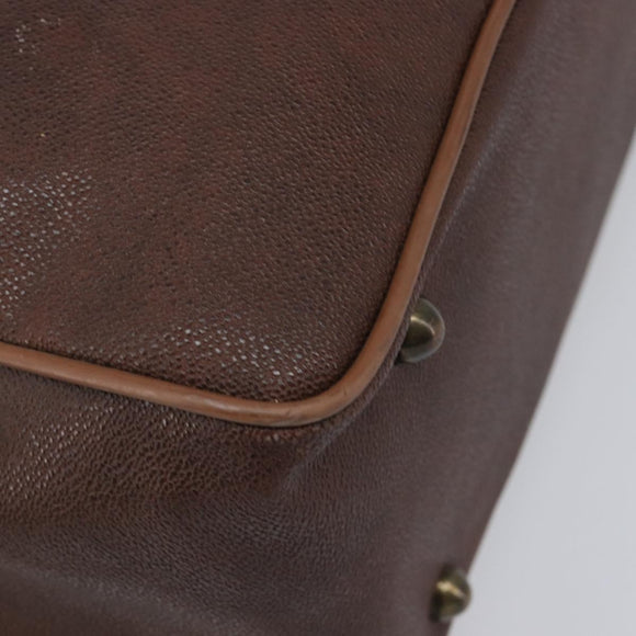 Burberrys Shoulder Bag Leather Brown Gold Auth ep15952
