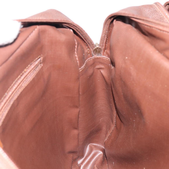 Burberrys Shoulder Bag Leather Brown Gold Auth ep15952