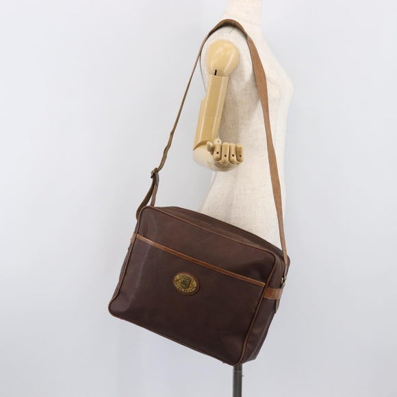 Burberrys Shoulder Bag Leather Brown Gold Auth ep15952