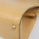Christian Dior Hand Bag Leather Beige Gold Auth ep15958-14