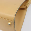 Christian Dior Hand Bag Leather Beige Gold Auth ep15958-16