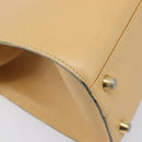 Christian Dior Hand Bag Leather Beige Gold Auth ep15958-17