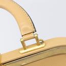 Christian Dior Hand Bag Leather Beige Gold Auth ep15958-10