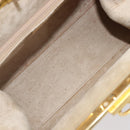 Christian Dior Hand Bag Leather Beige Gold Auth ep15958-12