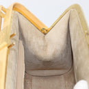 Christian Dior Hand Bag Leather Beige Gold Auth ep15958-20