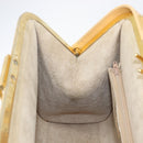 Christian Dior Hand Bag Leather Beige Gold Auth ep15958-21