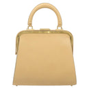 Christian Dior Hand Bag Leather Beige Gold Auth ep15958-2
