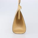 Christian Dior Hand Bag Leather Beige Gold Auth ep15958-4