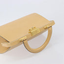 Christian Dior Hand Bag Leather Beige Gold Auth ep15958-6