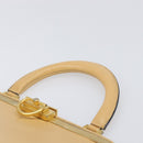 Christian Dior Hand Bag Leather Beige Gold Auth ep15958-8