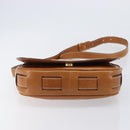 CELINE Shoulder Bag Leather Brown Gold Auth ep15959-5