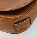 CELINE Shoulder Bag Leather Brown Gold Auth ep15959-15