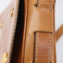CELINE Shoulder Bag Leather Brown Gold Auth ep15959-19