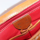 CELINE Shoulder Bag Leather Brown Gold Auth ep15959-22