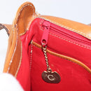 CELINE Shoulder Bag Leather Brown Gold Auth ep15959-25
