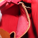 CELINE Shoulder Bag Leather Brown Gold Auth ep15959-27