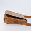 CELINE Shoulder Bag Leather Brown Gold Auth ep15959-3