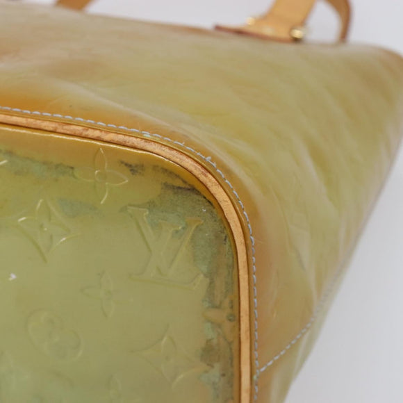 LOUIS VUITTON Monogram Vernis Houston Hand Bag Baby Blue M91005 LV Auth ep15961