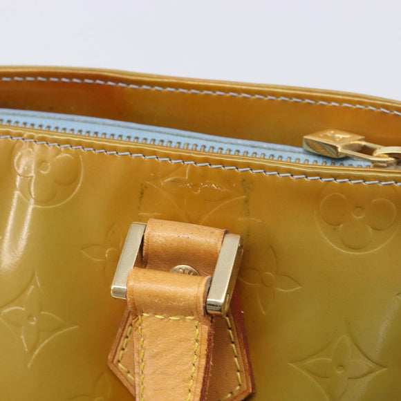 LOUIS VUITTON Monogram Vernis Houston Hand Bag Baby Blue M91005 LV Auth ep15961
