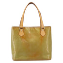 LOUIS VUITTON Monogram Vernis Houston Hand Bag Baby Blue M91005 LV Auth ep15961-13
