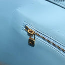 LOUIS VUITTON Monogram Vernis Houston Hand Bag Baby Blue M91005 LV Auth ep15961-24