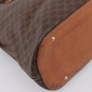 CELINE Macadam Canvas Hand Bag PVC Leather 2way Brown Gold Auth ep15962-17