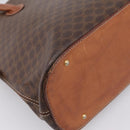 CELINE Macadam Canvas Hand Bag PVC Leather 2way Brown Gold Auth ep15962-19